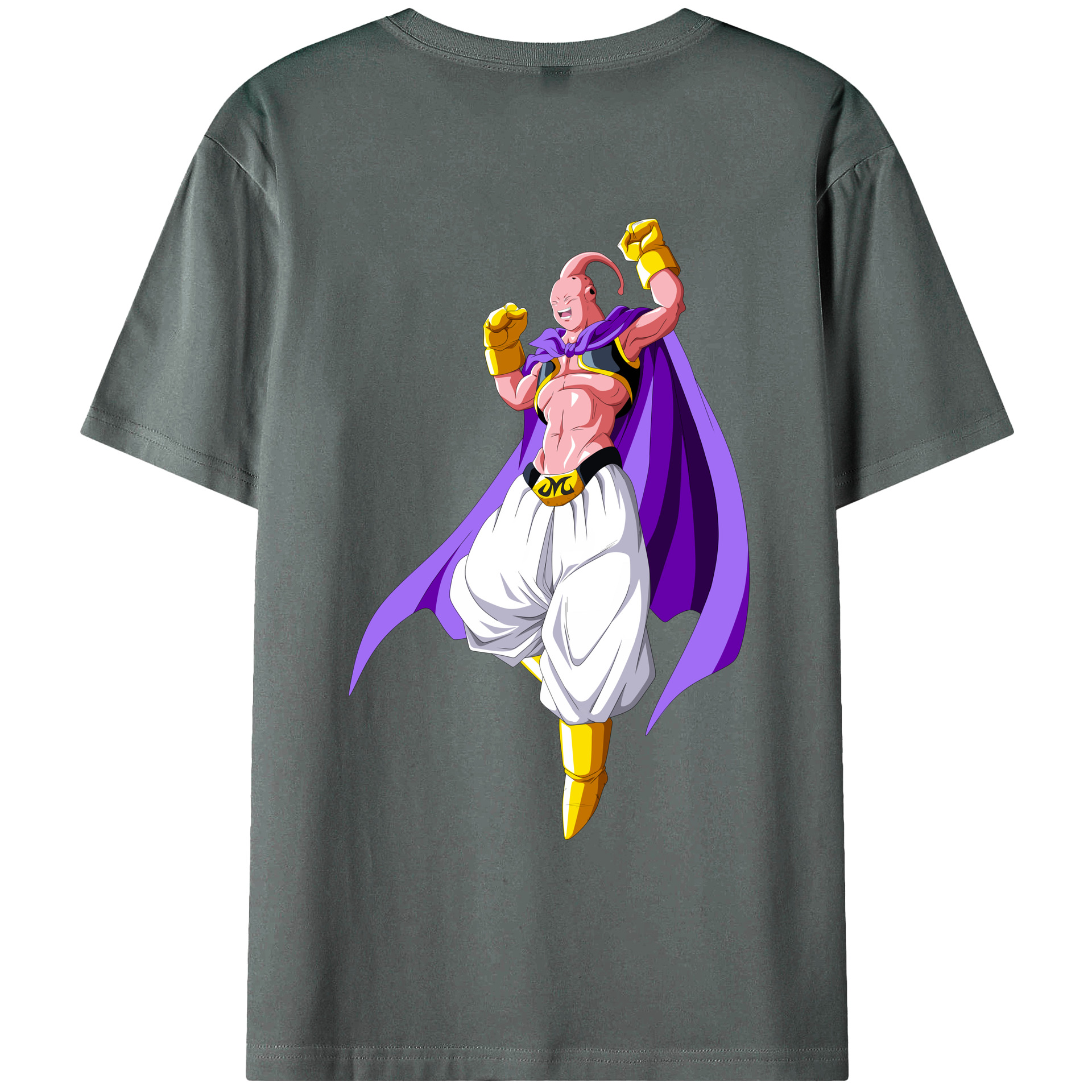（画像用） ドラゴンボール 魔人ブウ DRAGON BALL Majin Buu 綿100％ メンズ半袖Tシャツ（バックプリント） 通気性